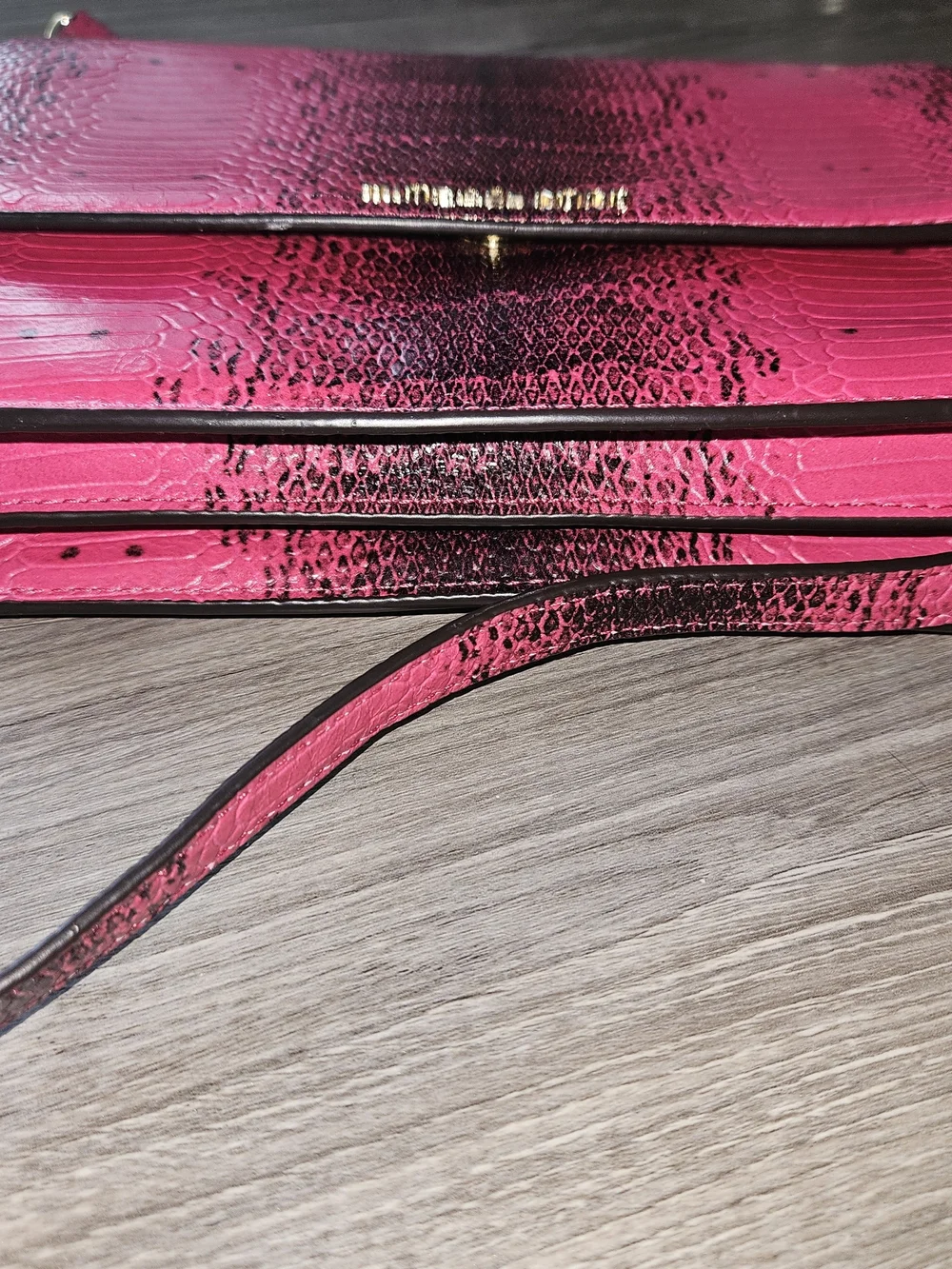 MICHAEL KORS Pink Snake-Embossed Crossbody Bag